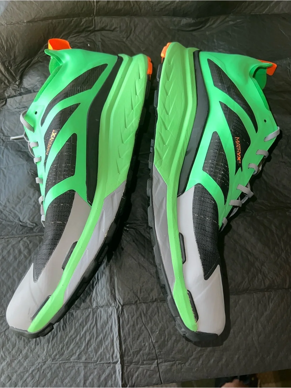 The North Face Men’s Sneakers - Neon Green, Gray & Orange Accents